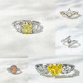 Lab Diamond Ring Custom Colored Diamond Jewelry 18K Solid Gold Yellow Pink DEF Lab Grown Diamond Engagement Ring