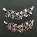 SLBRIDAL Handmade Vintage Gold Crystal Rhinestones Branch Leaf Wedding Hair accessories Hair Vine Bridal Headband Women Jewelry
