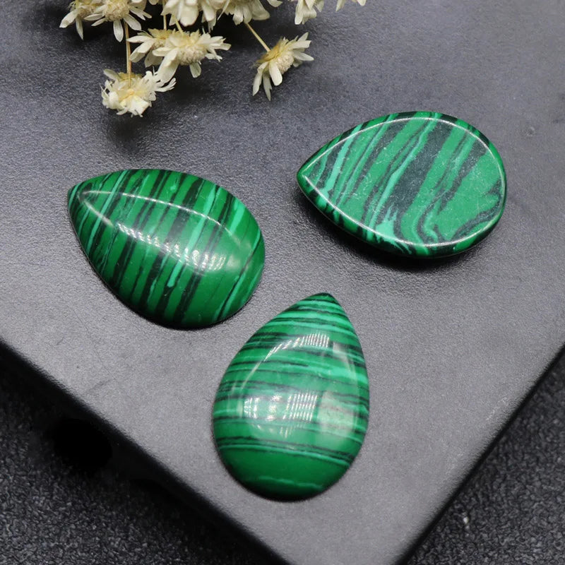 DIY Malachite Natural Drop Gemstone Cabochon wholesale crystals