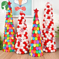 Rainbow Felt Cone Tree Tower Christmas Decorations Home Desktop Ornament for Shopping Mall Window Scene Layout Factory Wholesale MegaBDM