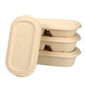 Wholesale Custom Logo Lunch Biodegradable Sugarcane Bagasse Disposable Bowl Containers Bento Box Modern Luxury Carton Packed for