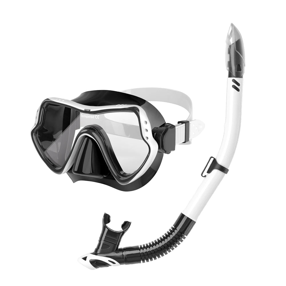Tempered Glass Diving Snorkel Mask Scuba Diving Equipment Set