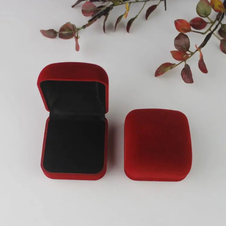 Customized logo Velvet Earring Boxes Jewelry Ring Packaging Gift Box for Wedding