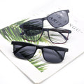 HIGO EYEWEAR Fashion Vintage Square Ultem Clip-On UV400 Protection Sunglasses Model 923 for Men Outdoor & Indoor Use