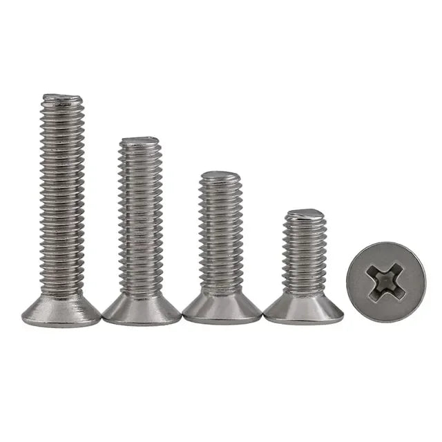 DIN965 Stainless Steel Countersunk Recessed Phillips Flat Head Machine Motor Carburetor Drain Screw MegaBDM