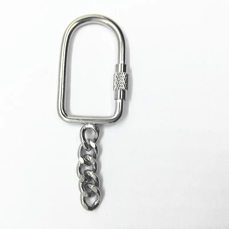25mm*52mm Stainless Steel Screw Lock Key Chain Key Buckle
