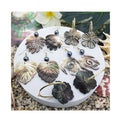 European American Fashionable Customizable Design Drop Earrings Natural Black Shell Flowers Turtles Pearl Niche Unique Shell