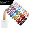 JTING 2024 Hot Popular 9colors Crystal Ice Jelly Cat Eye Gel Collection OEM Free Custom Private Special Brand Nail Gel Polish