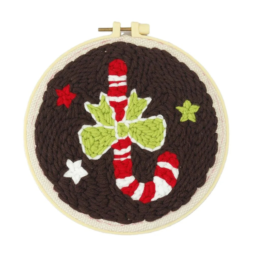 Customized Environmental Friendly Folk Art Candy Dessert Needle Punch Cross Stitch DIY Kit Craft Embroidery Set Christmas Theme