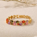 Custom Waterproof Summer Gold Plated Non-Tarnished Brass Water Drop Trendy Link Bracelets for Women Fashion Chain