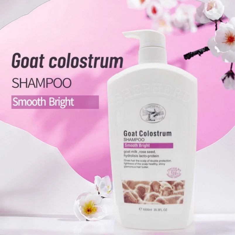 Custom logo Private Label OEM Goat Milk Protein Smooth Bright Moisturizing Shampoo and Conditioner