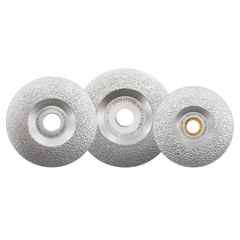 Vacuum Brazed Curved Edge Angle Grinder Diamond Grinding Wheel Cutting Grinding Polishing Disc for Granite Marble Masonry