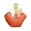 CSMD Chinese Manufacturers 14x4.5x9cm Wholesales Cheap Price PU Leather Orange Candy Souvenirs Bag for Wedding Parties Guests