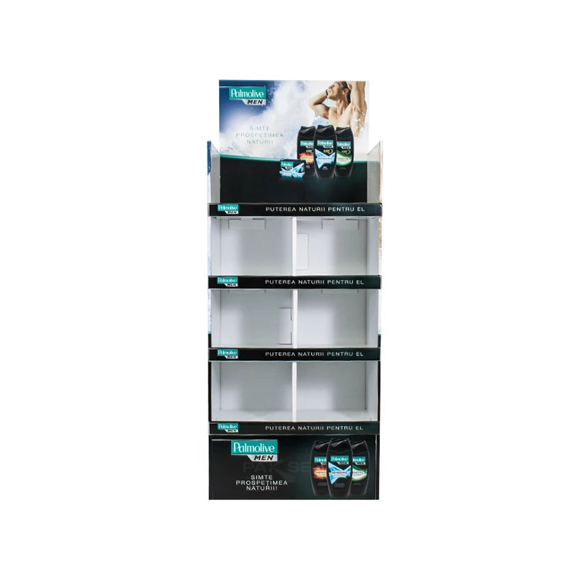 Custom Retail Store Paper Display Rack Shelves Supermarket Promotion Free Standing POS Floor Corrugated Stand Cardboard Display
