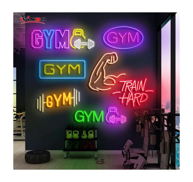 Winbo Custom Business Sign Neon Les Neon Sign Man Bar Open Custom Logo Neon Sign for Bar