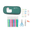 Hot Sale Ergonomic Soft Handle Aluminum Hook Needle Crochet Hook Set With Tools for Diy