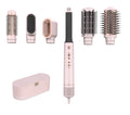 Mesky pink Quiet Round Europe European Plug Hair Dryer Brush Set for Curly Hair