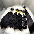 Cambodian Raw Virgin Cuticle Aligned Human 12a 1b Black Natural Loose Deep Wave Micro Ring Loop Links Hair Extensions