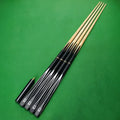 Handmade SLP 3/4-pc 57inch 9mm/10mm Tip Ash Wood Shaft Ebony Butt with Decal Billiard Snooker Cue with Mini Extension