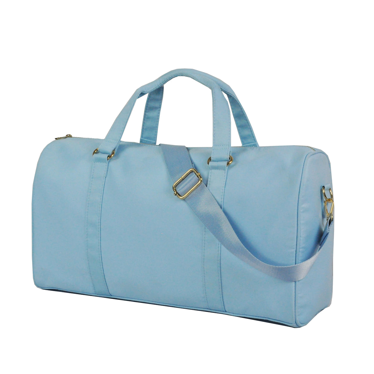 Portable Fashion Waterproof Twill Nylon Duffel Bag Zipper Closure Letter Free Good Quality Bride Chenille Patch Weekend Bag
