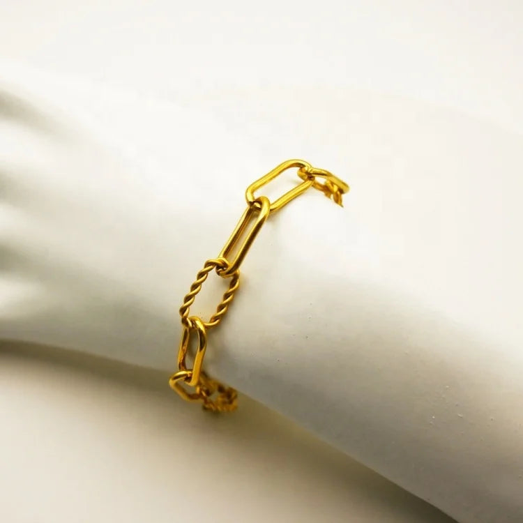 Wholesale Custom Name Pendant Stainless Steel Gold Link Chain Bracelet Fashion Titanium Jewelry for Friendship Gift