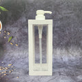 300 500  750ml Square Transparent Bathroom Cosmetic Container Plastic Hand Sanitizer Soap Foam Body Lotion Bottle With Pump