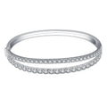 MSB-466 14k White Gold Fashion Jewelry Half Eternity Lab Grown Diamond Bracelet