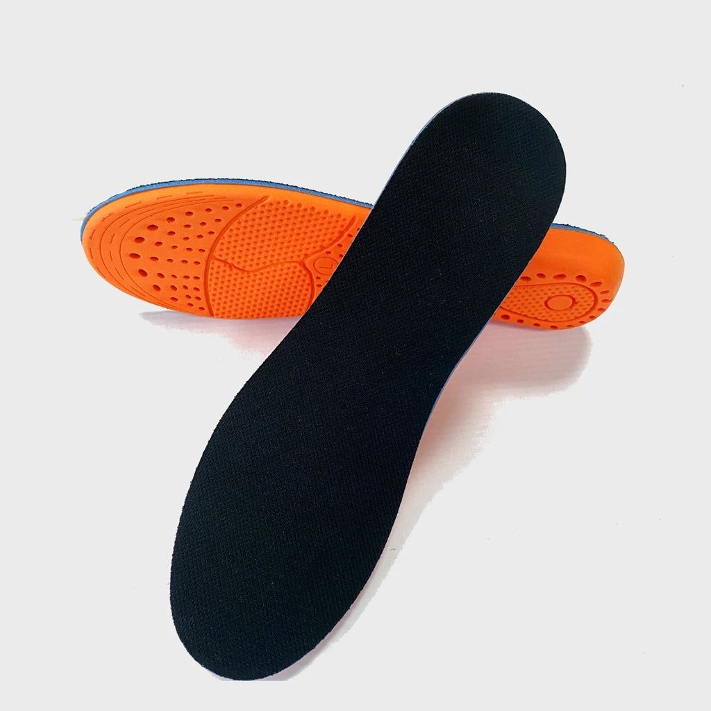 Thickened Memory Foam Insole for Sport Shoes ORANGE Color Freight Material Factory Hot Comfortable Shock Absorption PU Insole