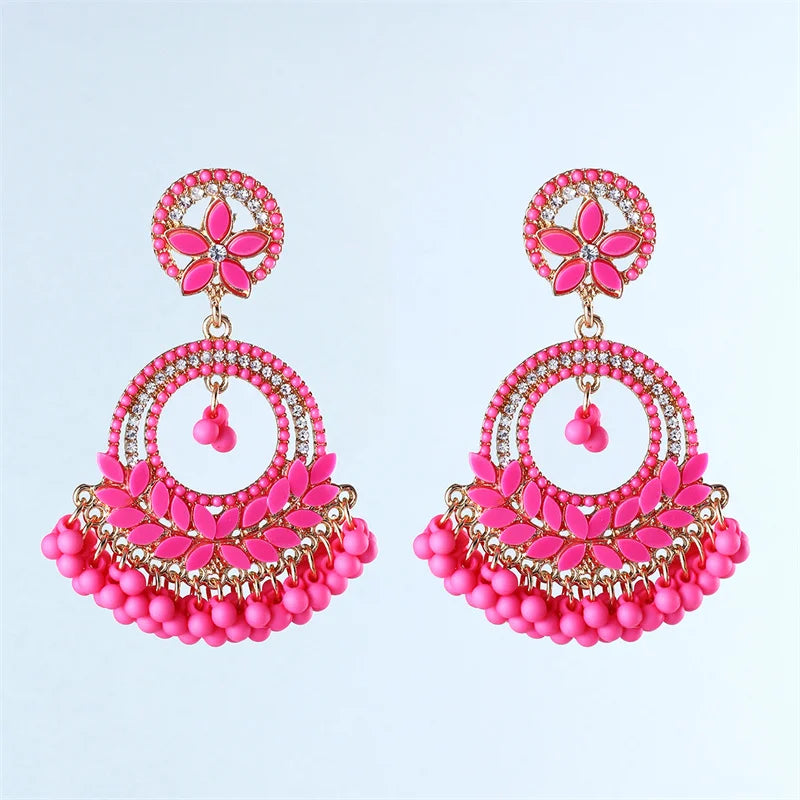 Traditional Gold Platted Jhumke Earrings Ghungroo Beads Earrings Sets for Women India Traditional Jhumkas Earring for Women