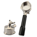 Stainless Steel 54mm Espresso Machines Portafilter Head Double Spouts Coffee Portafilter 54mm Black
