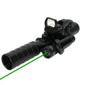OEM ODM 3 in 1 Combo Scope Sight Combo with Mini Parallax Free Red Green Dot Reflex Scope Red Laser Sight