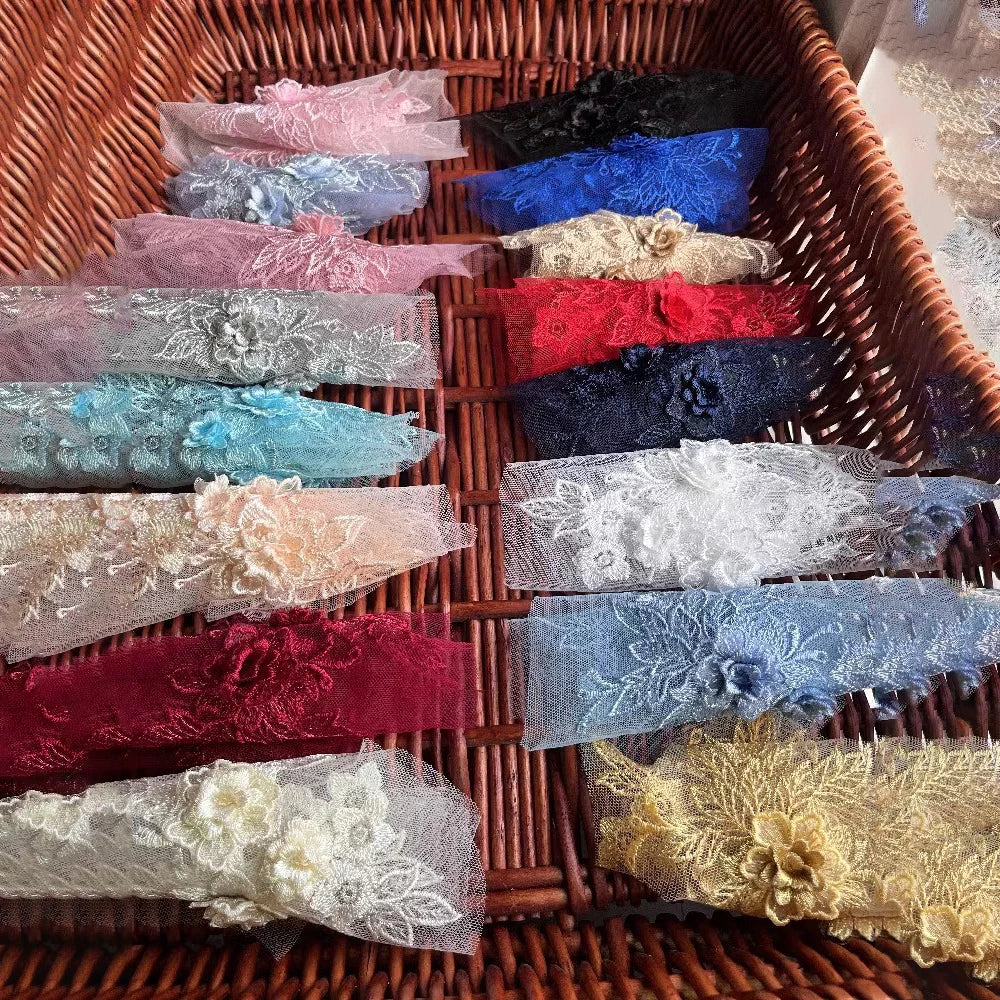 Flower Embroidery Lace Applique Water-soluble Milk Silk Embroidery Flower Lace Textile Fabric Women's Decorative Accessories