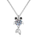 S925 Sterling Silver God Fish Necklace Fashion Style Gemstone Fish Chain Daily Life Essential Good Luck Chain Wholesale