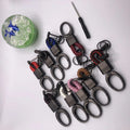 Metal Head Woven Leather Rope Key Rings Accessories Car Bag Pendant Car Leather Key Chains Horseshoe Buckle Woven Rope Keychain