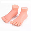 Left Right Nail Practice False Foot Model Soft Training Display Nail Practice Foot