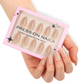 Genuine Soft Gel Nails GD47 Timeless Nude Almond Nails Simple & Chic Solid Color Press on Nail Artificial Fingernails Customize