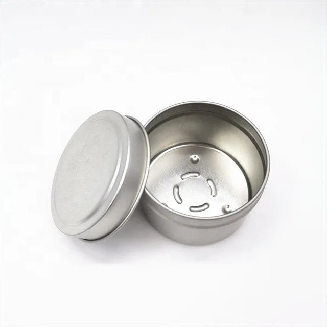 Hot Sale 4oz 8oz Silver Seamless Metal Candle Containers Recyclable Raised Safety Feet Hot Sale Candle Tins