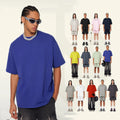 Wholesale Plain Cold t Shirt Sorona Knit Fabric O Neck 230gsm Cotton Polyester Oversized Tshirt