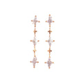 Luxury High-Quality Natural Pearl Cross Shape Pearl Earrings Fashion Jewelry for Women