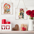 Heartfelt Moments Valentine's Day Heart Wooden Hanging Sign Pink Truck LOVE Valentine's Day Gift Idea