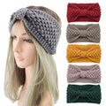 Winter Knitted Elastic Headbands Turban for Women Girls Knitting Hairband Crochet Bow Wide Headbands