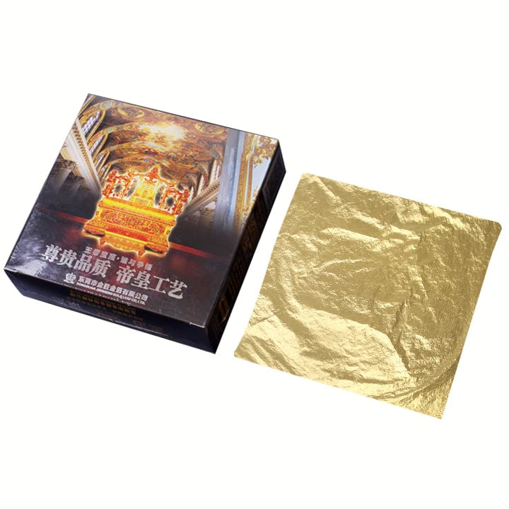 New 14*14cm Gold Foil Paper Color 2.0 for Glass Wall Painting Calligraphy Art Decoration Gold Leaf Technique Armour Product Type