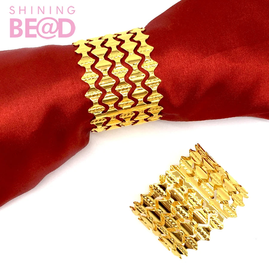 Ware Napkin Rings Holder West Dinner Napkin Ring Party Decoration Table Decoration Gold