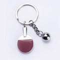New Sport Ping-Pong Table Tennis Ball Badminton Metal Alloy Keychain Key Ring Souvenir Gift