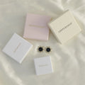 PUPPYSEW 9*9cm Jewelry Lid Box Paper Cardboard Jewelry Box With Sponge Pad  Inside Necklace Bracelet Ring Earrings Box With logo