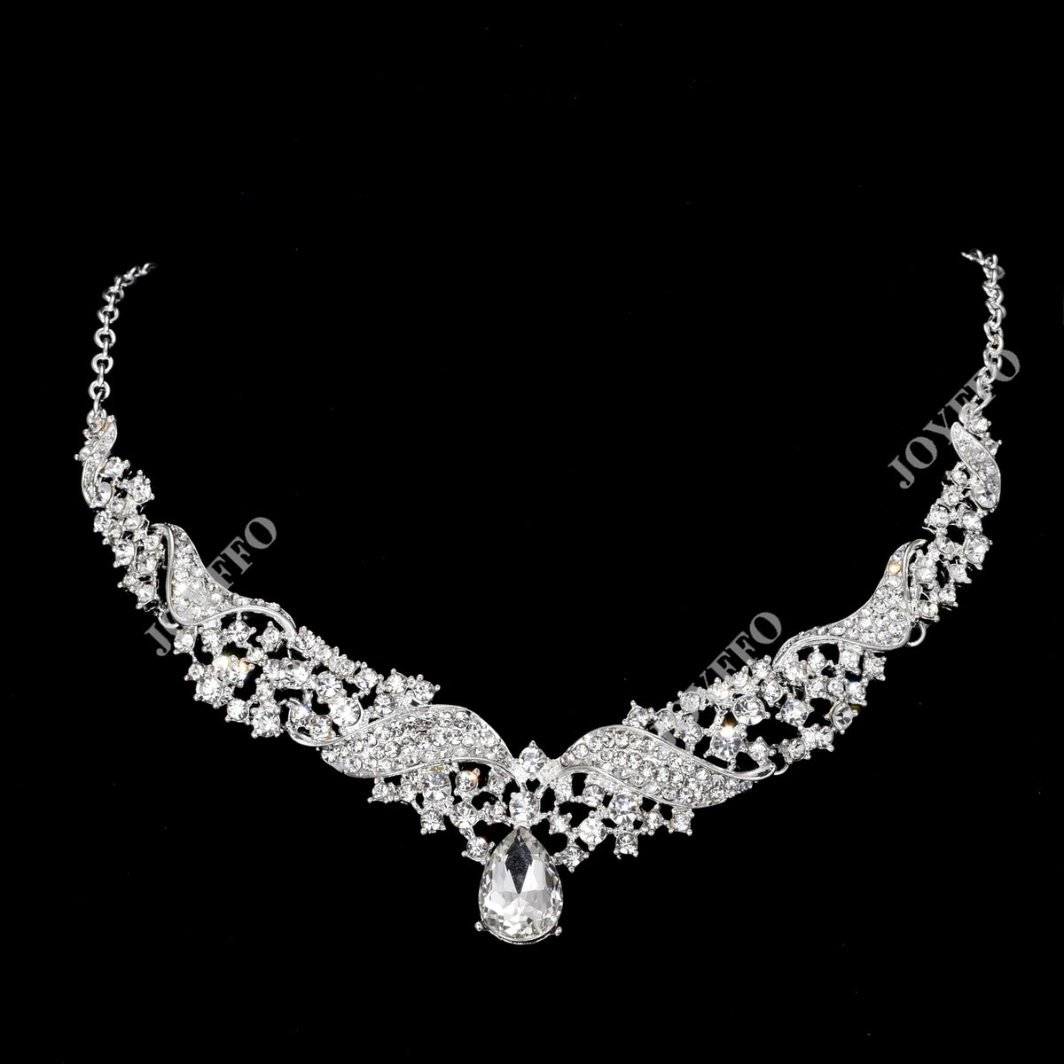 2020 New Custom Luxury Dubai 2pcs Jewelry Sets Cubic Zirconia Pendant Crystal Micro Paved Necklace Wedding Bride Jewelry Set MegaBDM