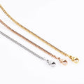 Hot Selling Stainless Steel Chopin Chain Necklace Jewelry Gold Plated Wheat Chains