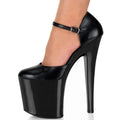 Black Round Head Thin Heel Waterproof Platform Super High Heel 20 cm Pole Dance Stripper Party Fashion High Heel Women's Large s