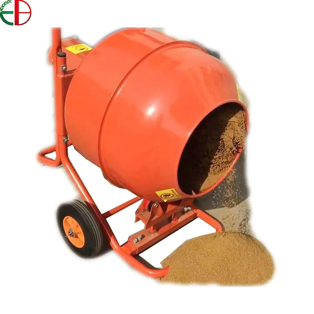 EB Small Mini 160L Electric Motor Concrete Mixer High Digging Power 2M/H Mobile Hand Push Drum Mixer 1 Year Warranty Household
