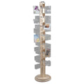 Rotating Postcard Display Rack 56 Pockets Floor Spinner Greeting Card Display Stand for Retail Store